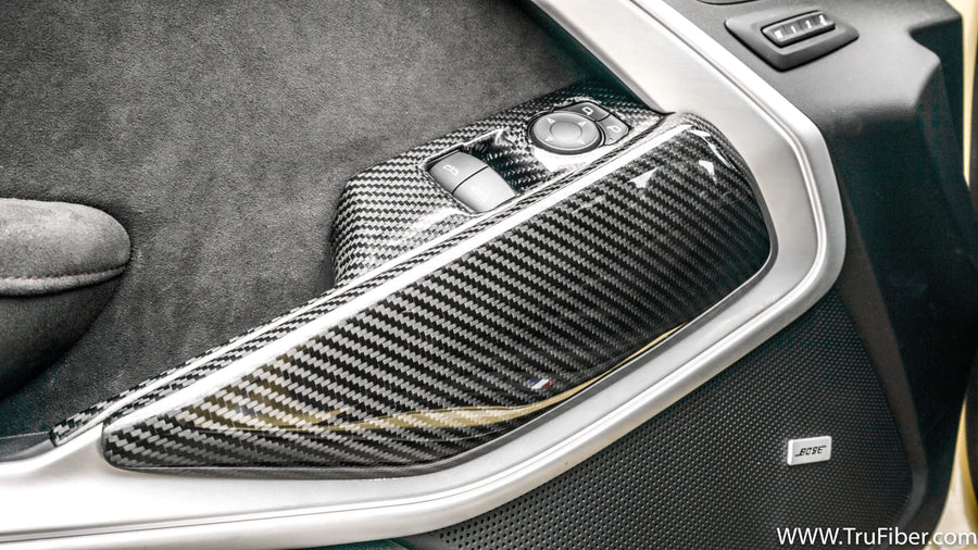 2016-2019 Camaro Carbon Fiber LG424 Window Switch Side Covers - view 3