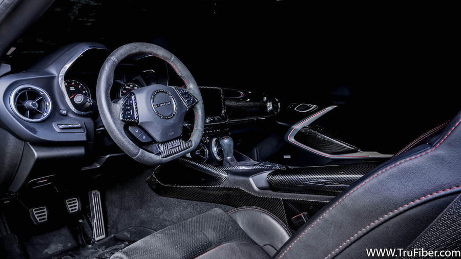 2016-2019 Camaro Carbon Fiber LG435 Center Console Lower Side Panels