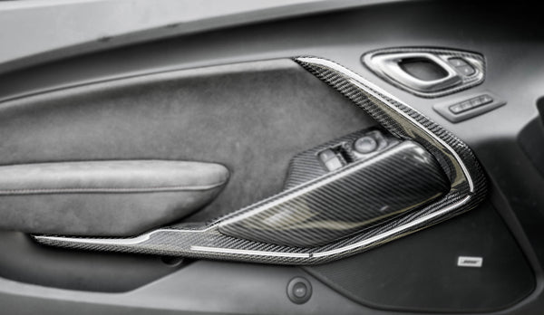 2016-2019 Camaro Carbon Fiber LG455 Door Trim Bezel Covers - view 2