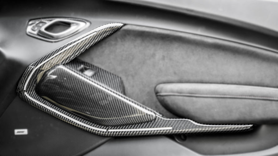 2016-2019 Camaro Carbon Fiber LG455 Door Trim Bezel Covers - view 3