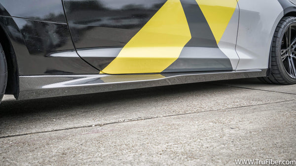 2016-2019 Camaro Carbon Fiber XR12 Side Skirt Covers - view 2