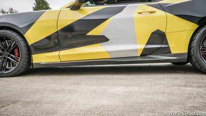 2016-2019 Camaro Carbon Fiber XR12 Side Skirt Covers - view 4