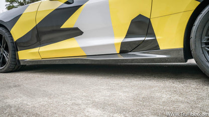 2016-2019 Camaro Carbon Fiber XR12 Side Skirt Covers