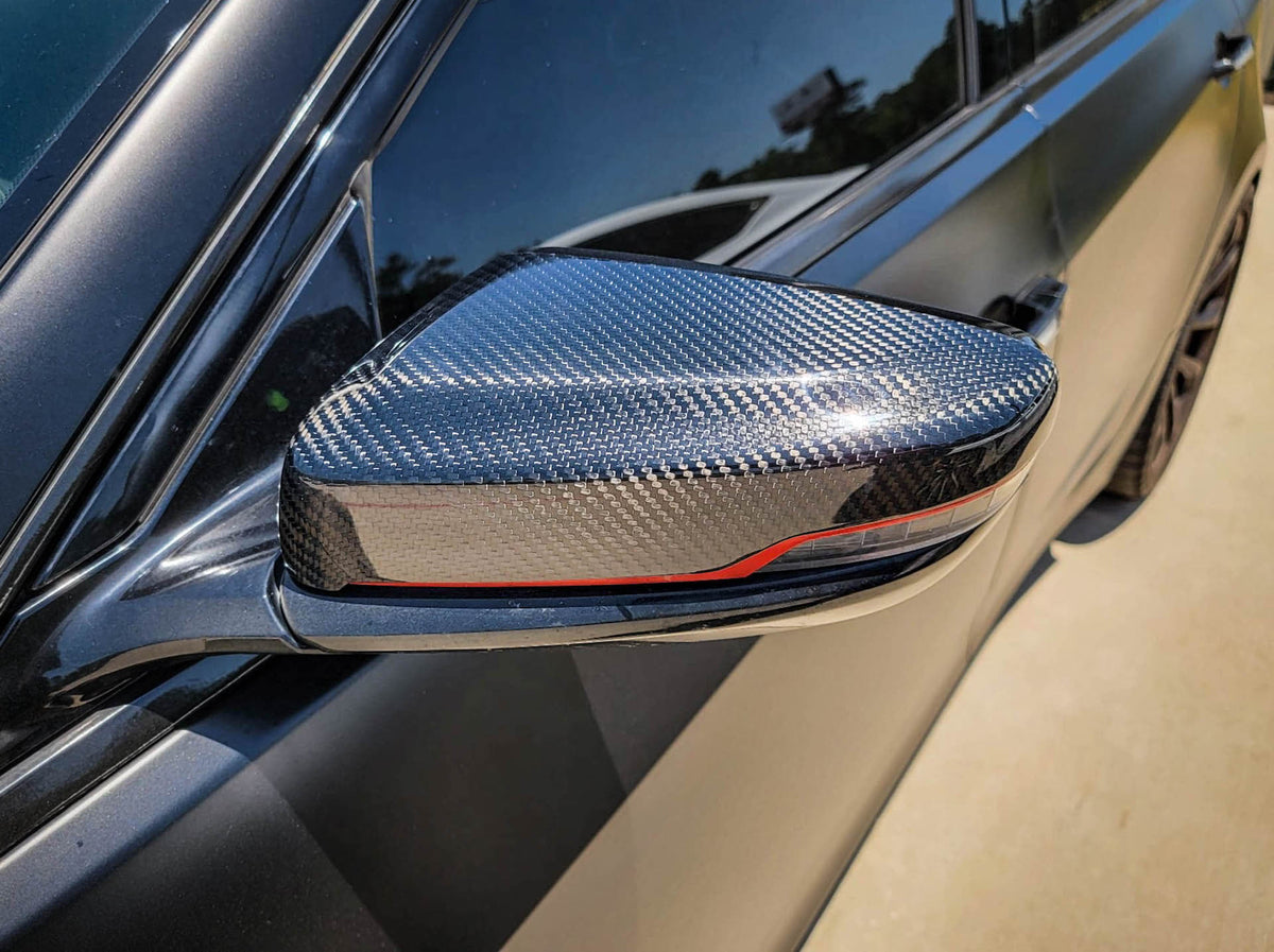 2016-2019 CTS V3 Carbon Fiber LG544 Mirror Covers - view 3