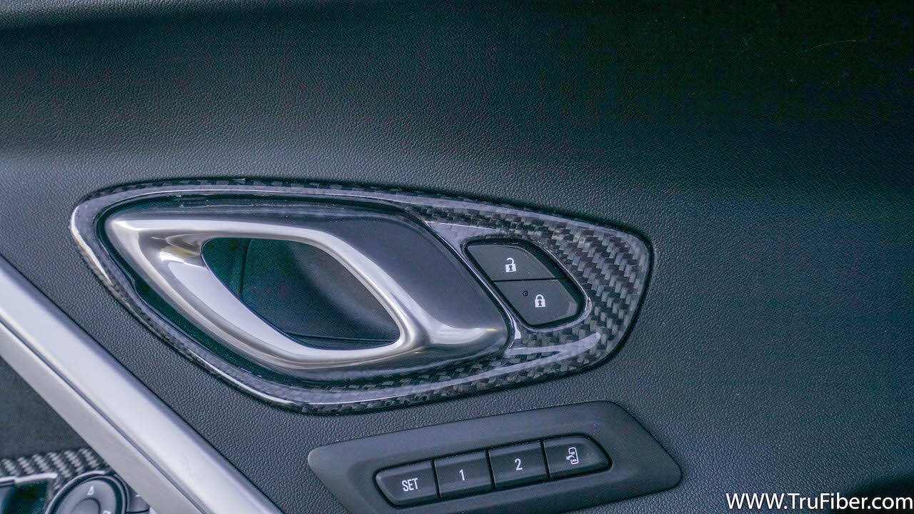 2016-2019 Camaro Carbon Fiber LG363 Door Lever Trim - EXCLUSIVE