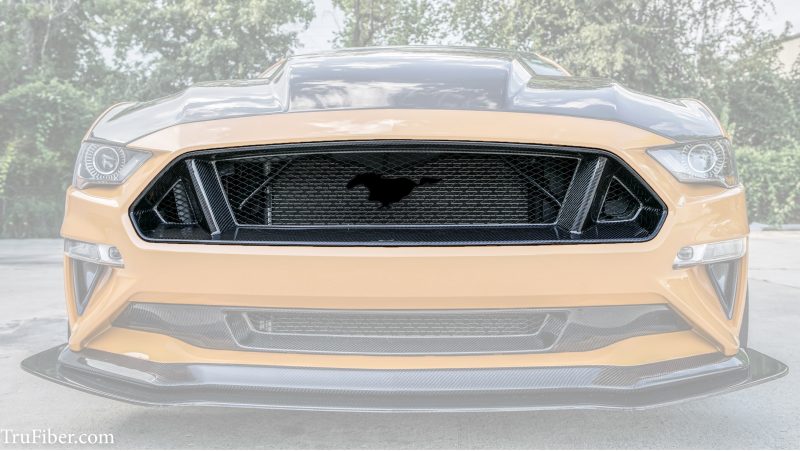2018-2023 S550 Mustang Carbon Fiber Front LG353 Bumper Upper Grille