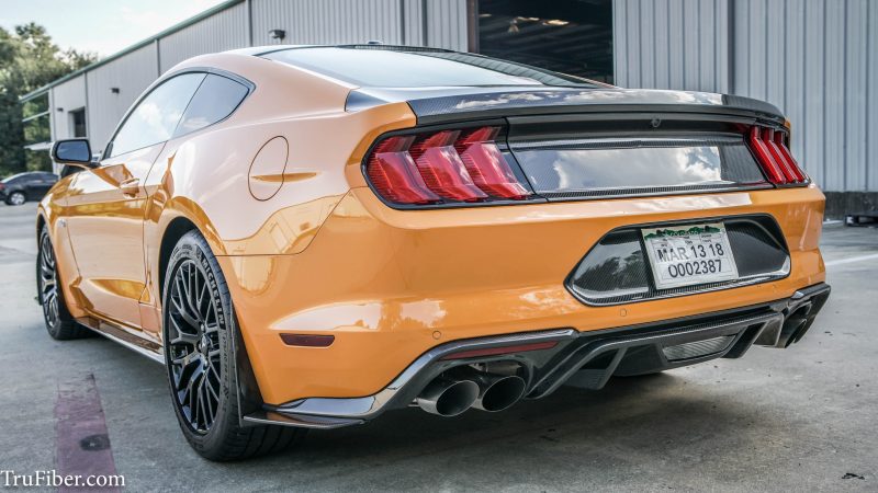 2018 -2023 S550 Mustang Carbon Fiber LG392 Rear Diffuser Splitters - view 2