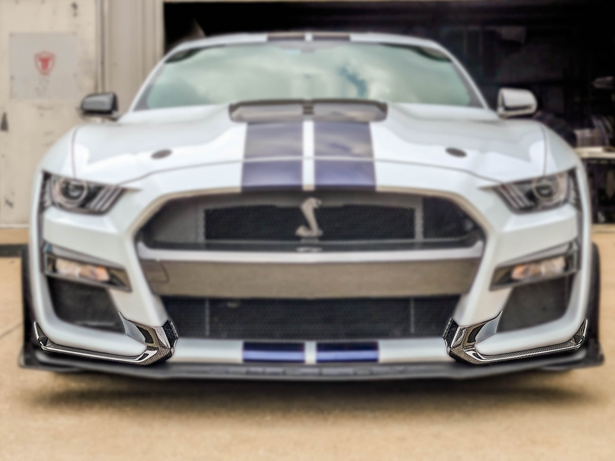 2022-2023 S550 Mustang GT500 Carbon Fiber LG533KR Front Bumper Lower Trims - view 3