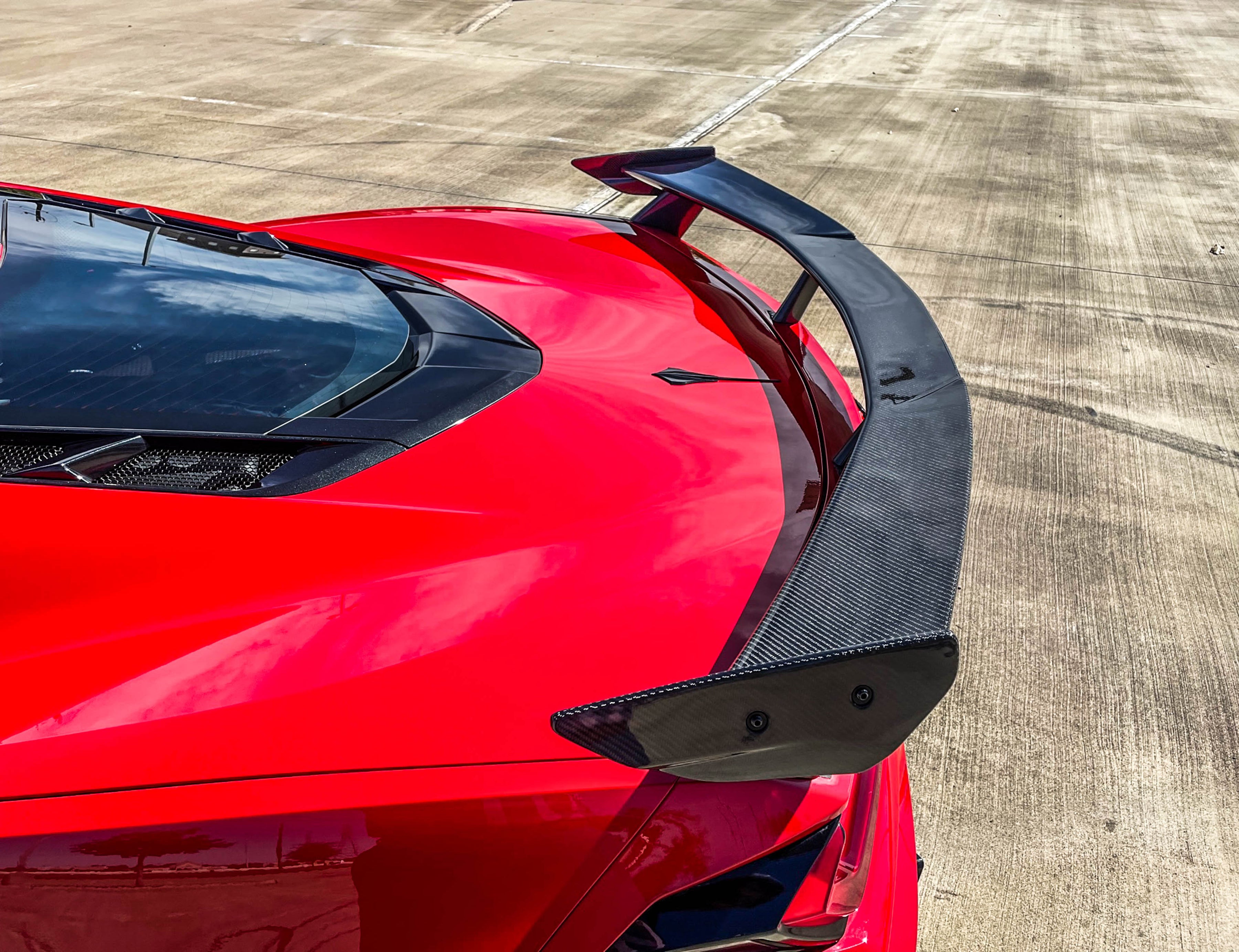 2022 C8 Corvette Carbon Fiber DCA72 Rear Spoiler