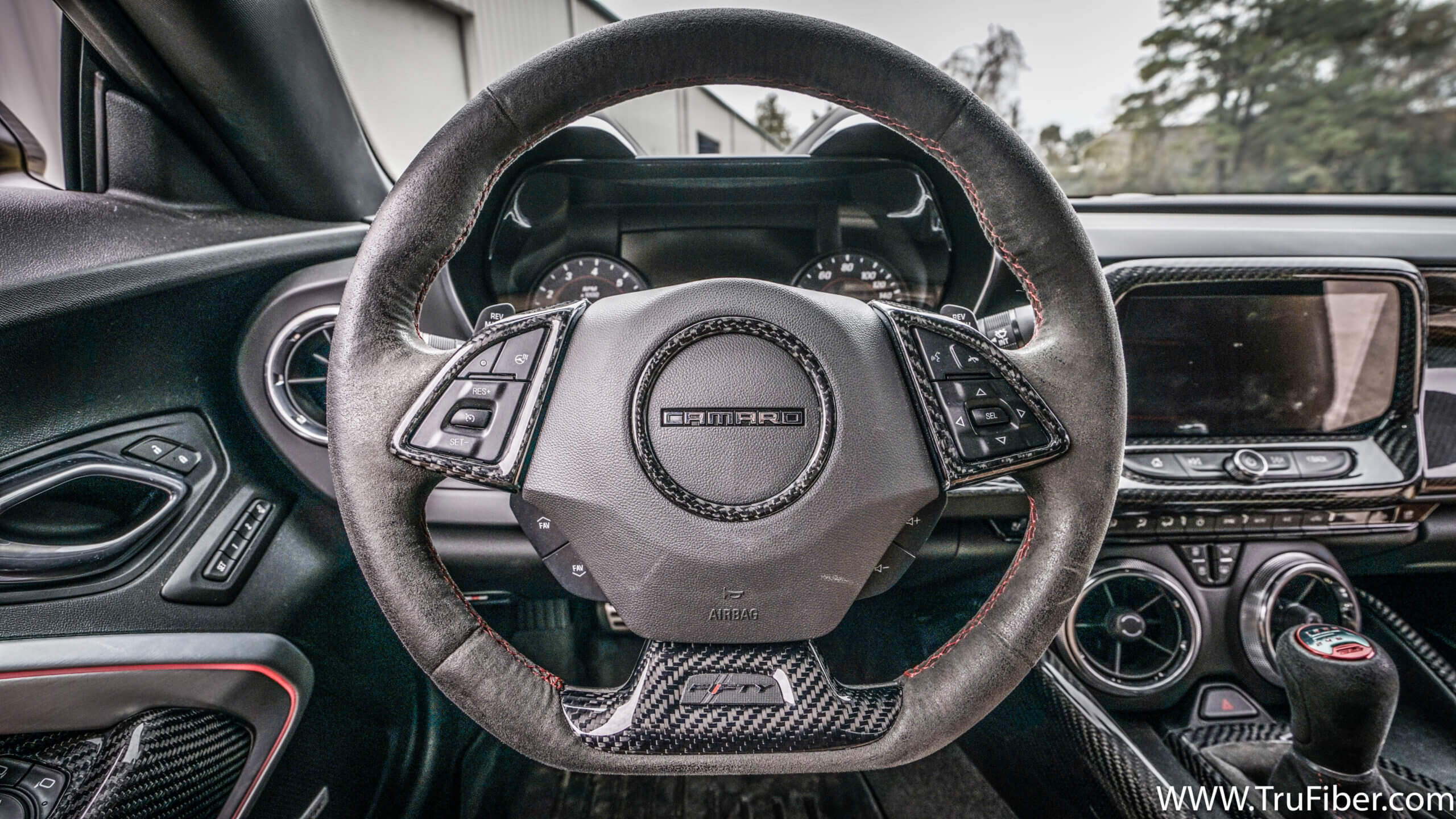 2016-2019 Camaro Carbon Fiber LG364 Steering Wheel Trim Covers - EXCLUSIVE