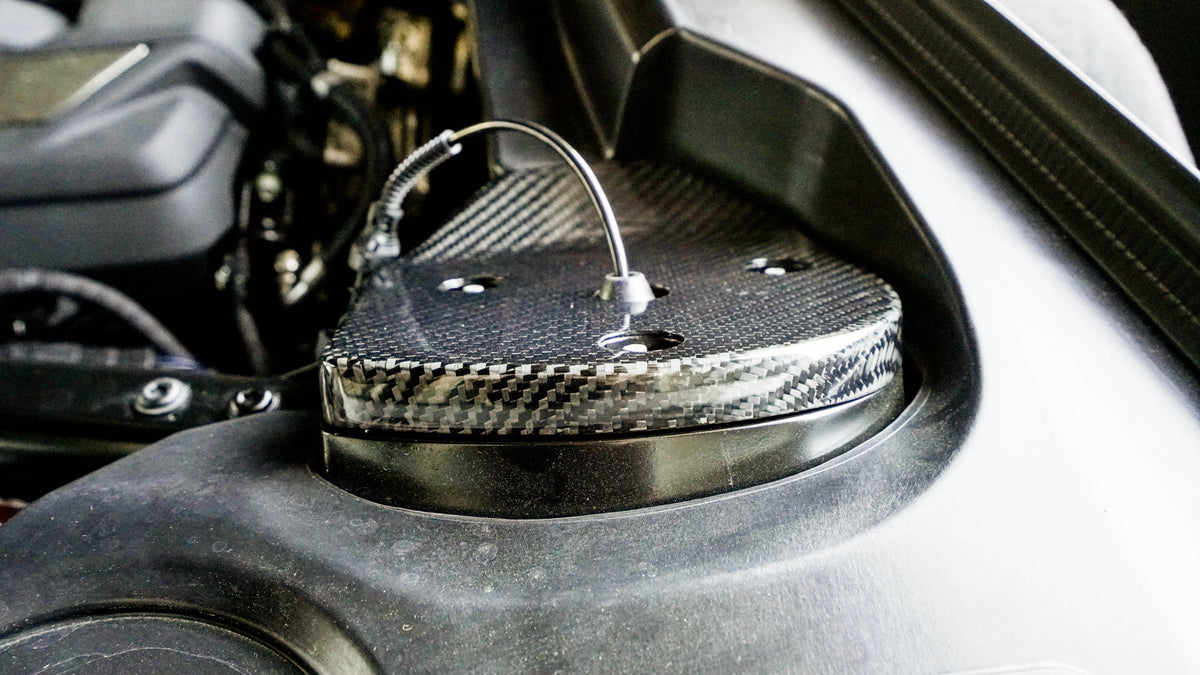 C8 Carbon Fiber LG560 Strut Tower Covers