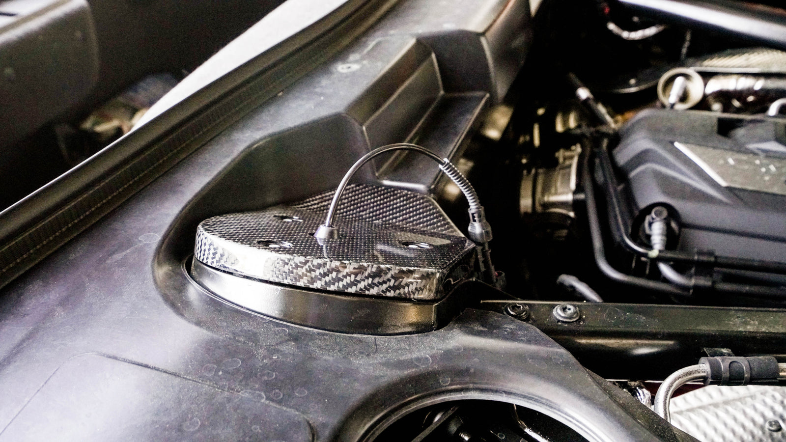 C8 Carbon Fiber LG560 Strut Tower Covers