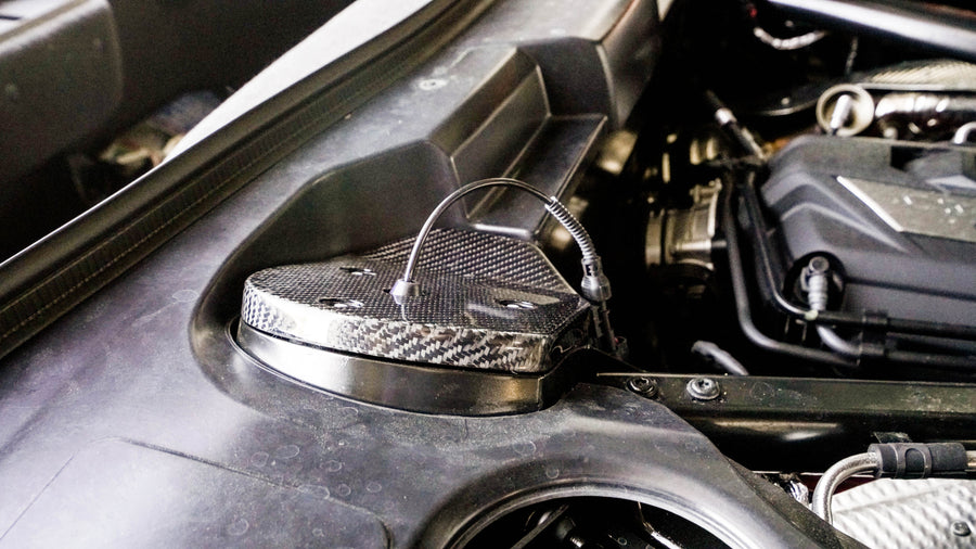 C8 Carbon Fiber LG560 Strut Tower Covers