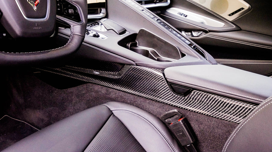 C8 Corvette Carbon Fiber LG566 Center Console Lower Side Panels