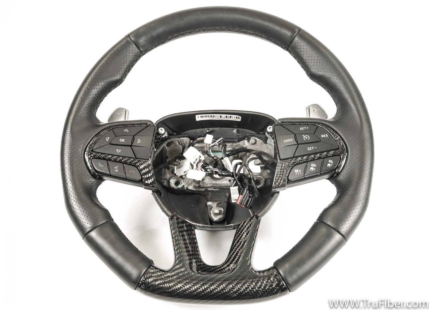 15-22 Mopar Carbon Fiber LG492 Steering Wheel Trim Inserts - EXCLUSIVE-TRUFIBER.COM