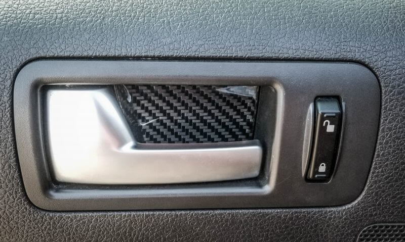 2005-2009 Mustang Carbon Fiber LG409 Door Lever Inserts - EXCLUSIVE