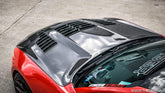 2015-2020 Mustang Carbon Fiber A88KR-AC Heat Extractor Hood - EXCLUSIVE