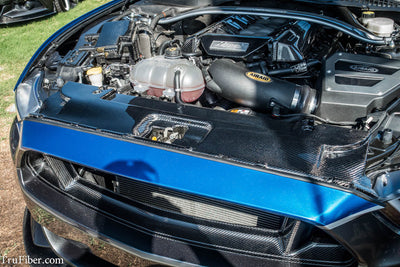 2015-2017 Mustang LG231 Carbon Fiber Radiator Cover - WWW.TRUFIBER.COM