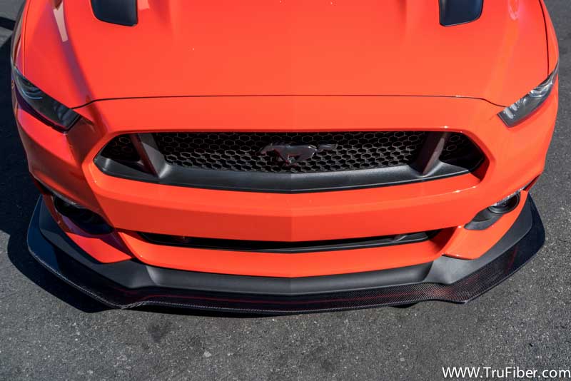 2015-2017 Mustang Carbon Fiber LG258 Front Splitter - TRUFIBER ...