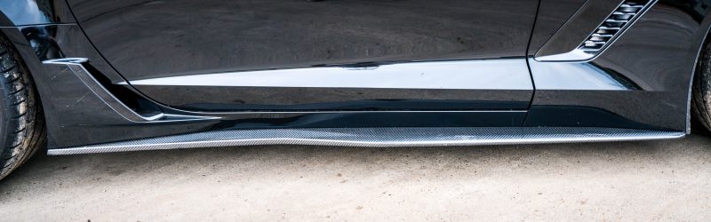 2014-2019 Corvette Z06 Carbon Fiber LG265-AC Side Skirt Splitters
