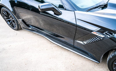2014-2019 Corvette Z06 Carbon Fiber LG265-AC Side Skirt Splitters