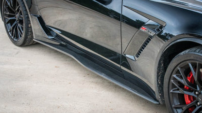 2014-2019 Corvette Z06 Carbon Fiber LG265-AC Side Skirt Splitters