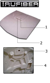 Discontinued 2005-2009 Mustang Fiberglass Ram Air Hood - TRUFIBER.COM