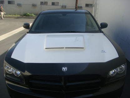 Discontinued 2005-2010 Charger Fiberglass A23 Ram Air Hood - TRUFIBER.COM