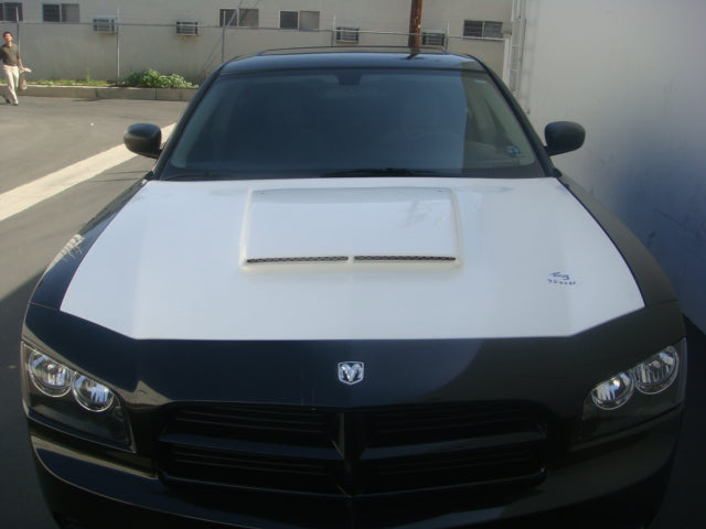 Discontinued 2005-2010 Charger Fiberglass A23 Ram Air Hood - TRUFIBER.COM