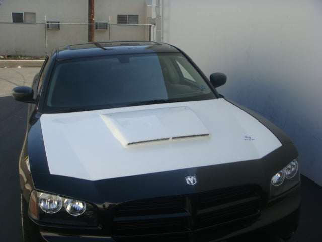 Discontinued 2005-2010 Charger Fiberglass A23 Ram Air Hood - TRUFIBER.COM