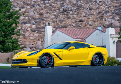 C7 Corvette Carbon Fiber / Fiberglass LG282-T Wide Body Front Fender Flares - view 3