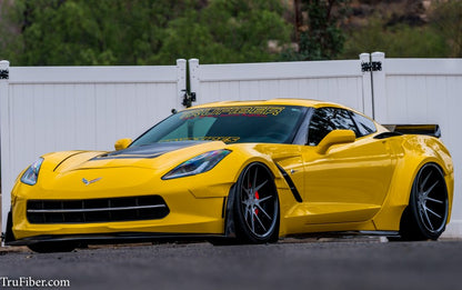 C7 Corvette Carbon Fiber / Fiberglass LG282-T Wide Body Front Fender Flares - view 4