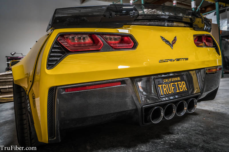 C7 Corvette Carbon Fiber LG184-AC Rear Diffuser V1 - view 2