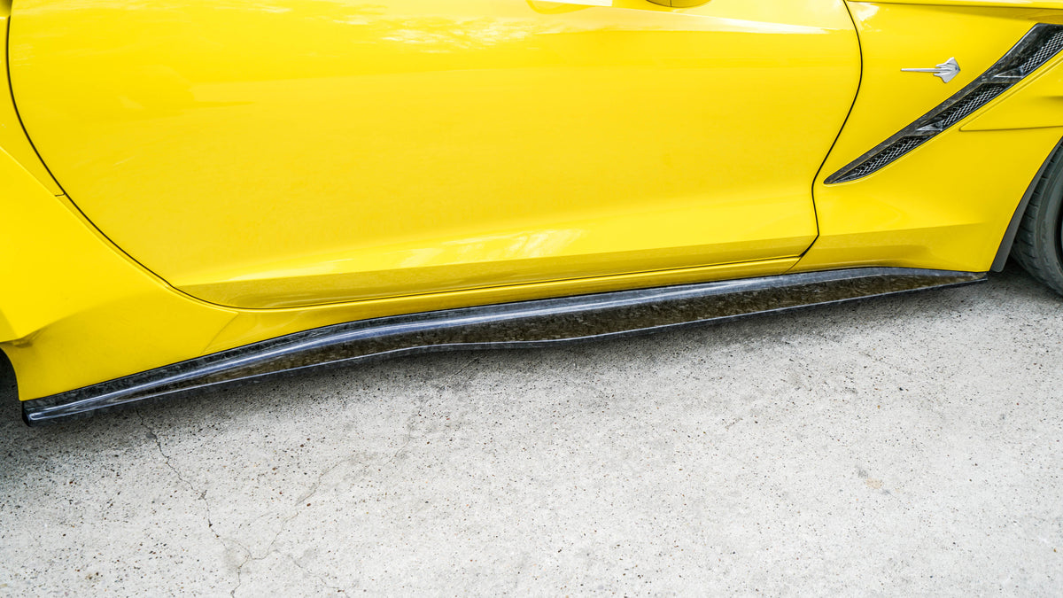 C7 Corvette Forged Carbon Fiber LG214 Side Skirts
