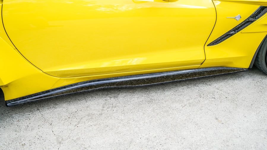 C7 Corvette Forged Carbon Fiber LG214 Side Skirts