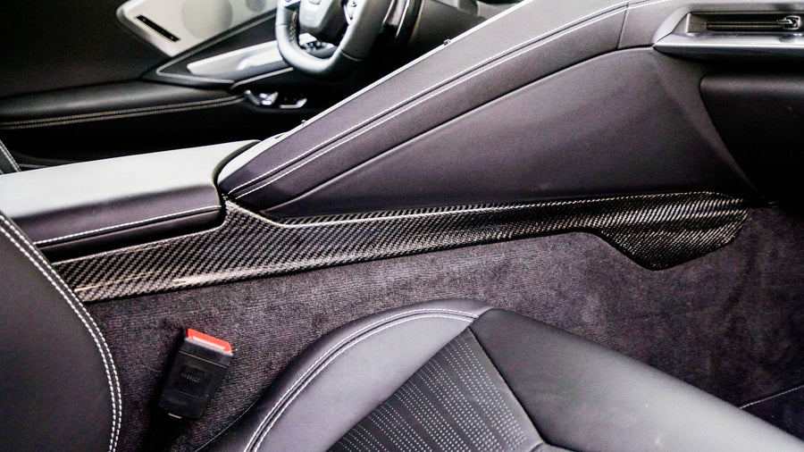 C8 Corvette Carbon Fiber LG566 Center Console Lower Side Panels - view 2