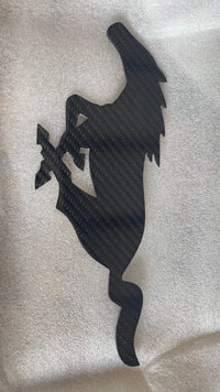 LG406 Carbon Fiber Running Horse Emblem