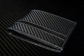 Clear Carbon Fiber & Leather Bi-Fold Wallet - TRUFIBER.COM