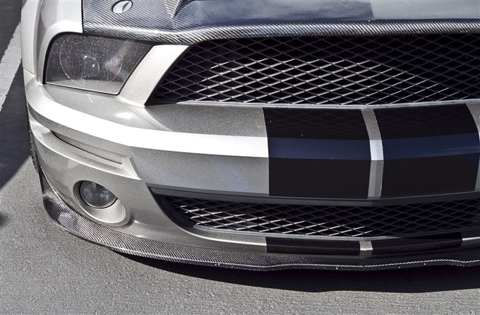 2005-2009 Mustang GT500 Carbon Fiber LG104KR Chin Spoiler (fits GT500 front fascia)
