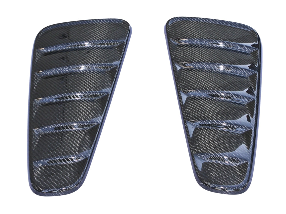 2010-2014 Mustang Carbon Fiber LG101 Window Louver Covers - TRUFIBER.COM