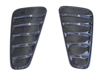 2010-2014 Mustang Carbon Fiber LG101 Window Louver Covers - TRUFIBER.COM