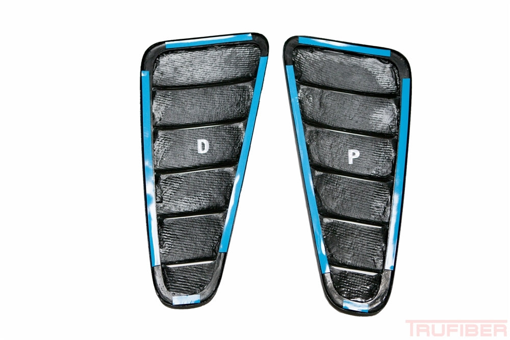 2010-2014 Mustang Carbon Fiber LG101 Window Louver Covers - TRUFIBER.COM