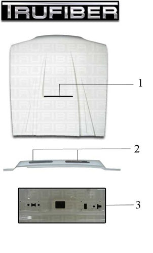 1987-1993 Mustang Fiberglass A14 Heat Extractor Hood-TRUFIBER.COM