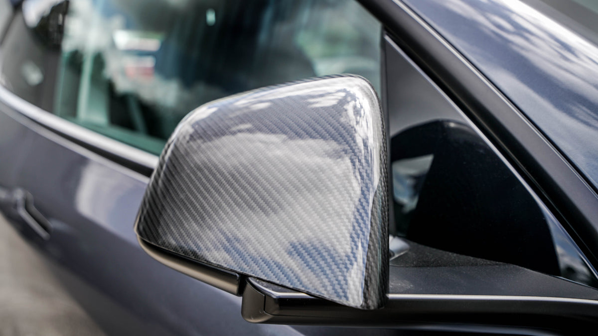 Tesla Model Y Carbon Fiber LG514-C Mirror Covers - view 3