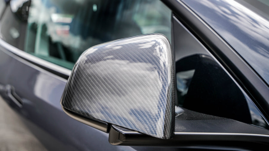 Tesla Model Y Carbon Fiber LG514-C Mirror Covers - view 3