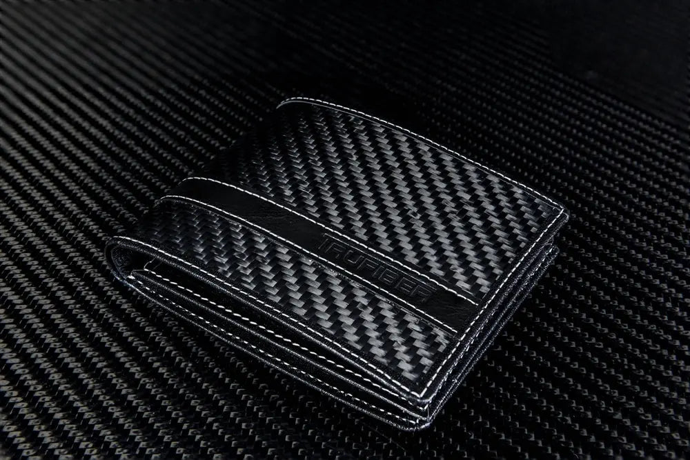 Clear Carbon Fiber & Leather Bi-Fold Wallet - view 2
