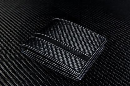 Clear Carbon Fiber & Leather Bi-Fold Wallet - view 2