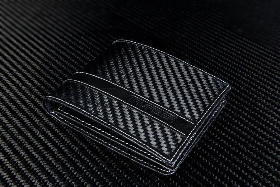 Clear Carbon Fiber & Leather Bi-Fold Wallet - view 2