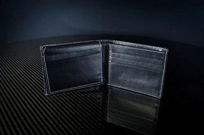 Clear Carbon Fiber & Leather Bi-Fold Wallet - view 3