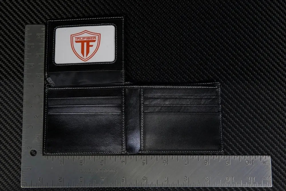 Clear Carbon Fiber & Leather Bi-Fold Wallet - view 4